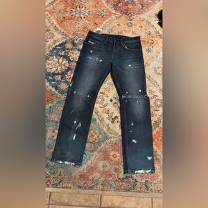 Diesel Distressed Blue Jeans Sz 32x30 Custom Altered
